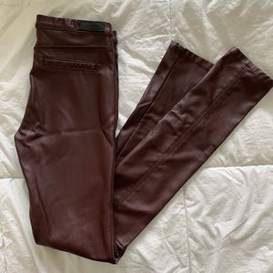 BLANK NYC Faux leather leggings in plum